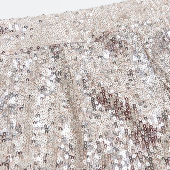 House of Harlow 1960 Sequin Flare Pants XS Champagne Metallic Glam Showgirl - Picture 12 of 13